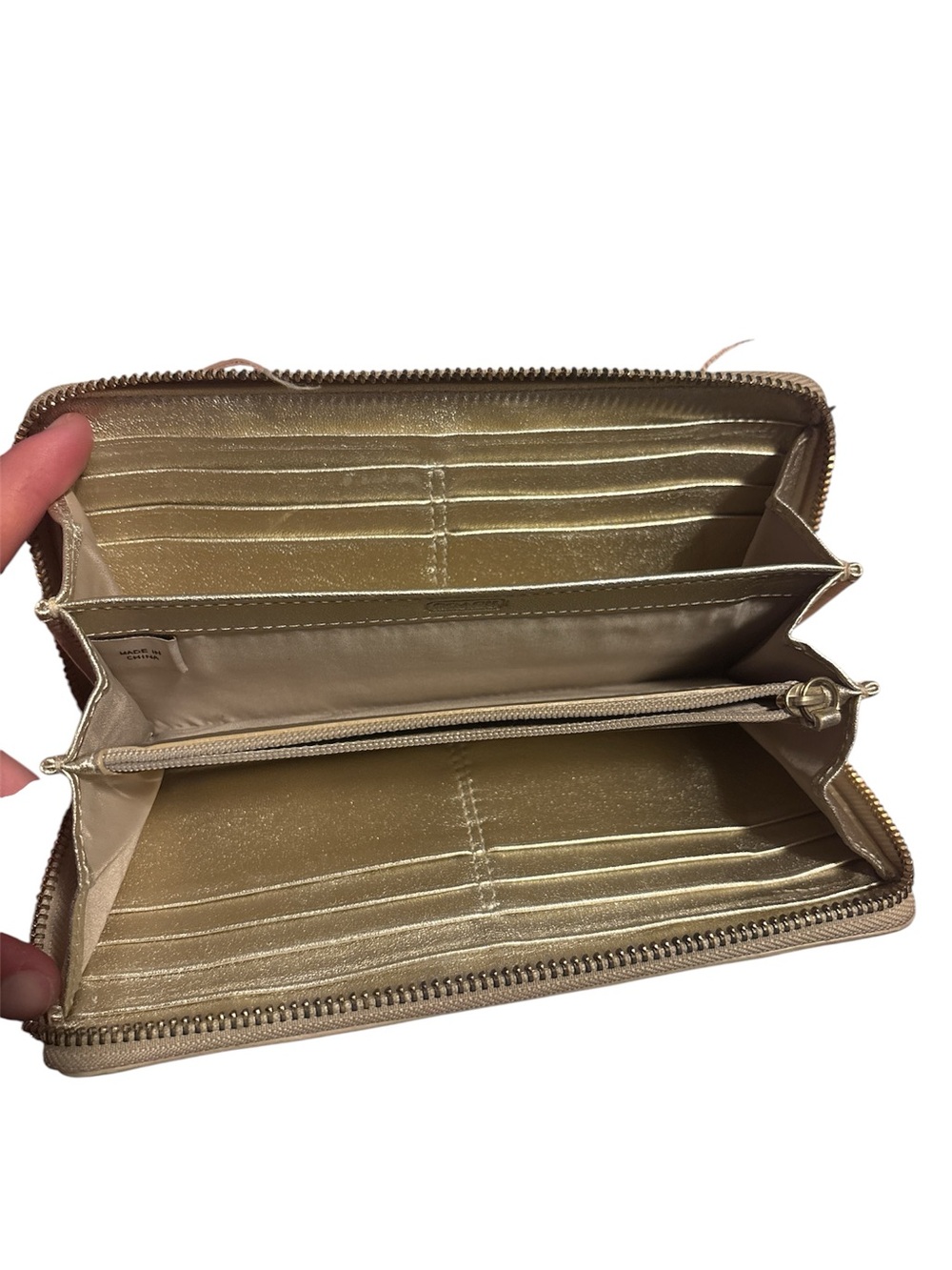 COACH Gold & Pink Zip Wallet (REHAB) - Picture 6 of 8